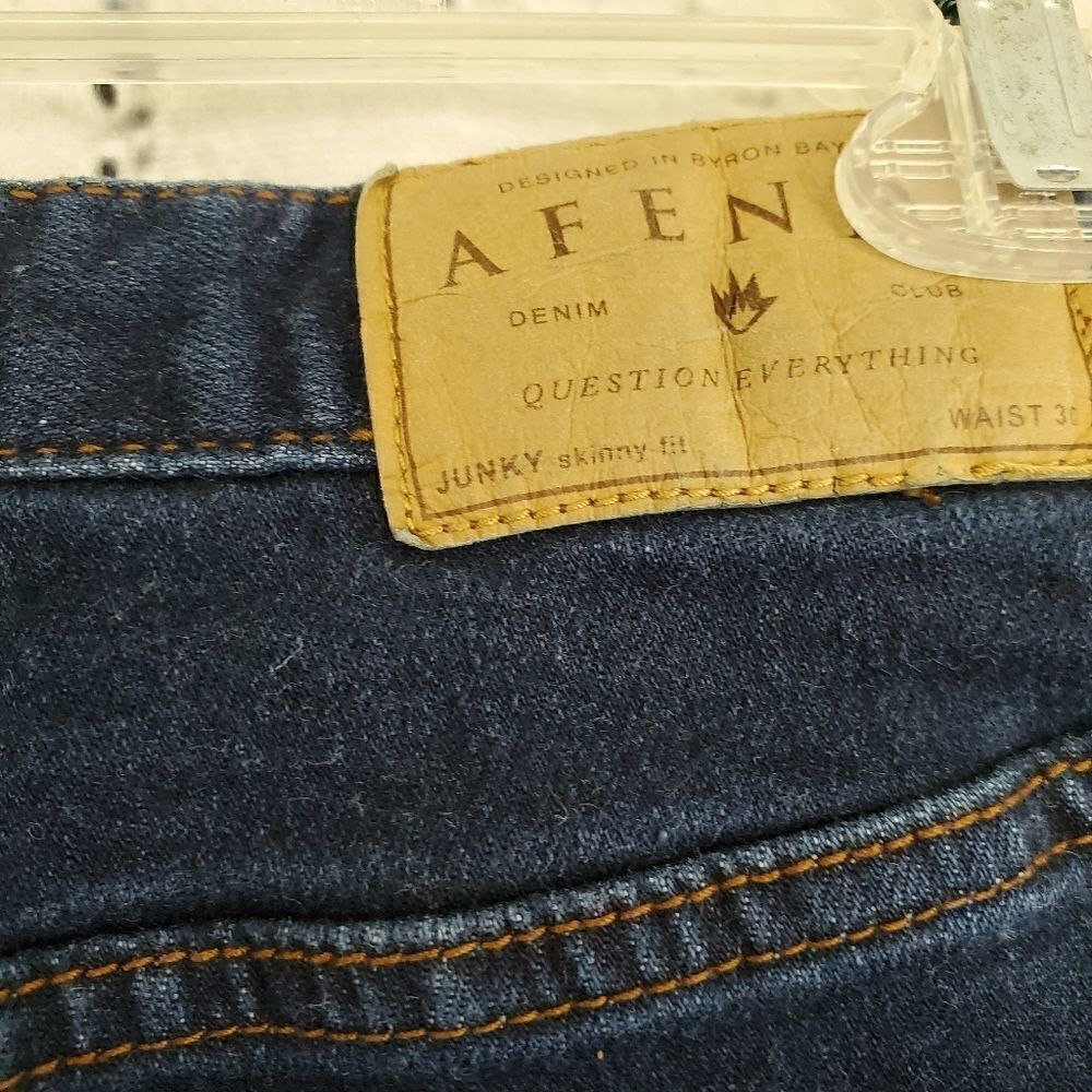Afends dark wash junky skinny jeans mid rise jeans - Picture 6 of 12